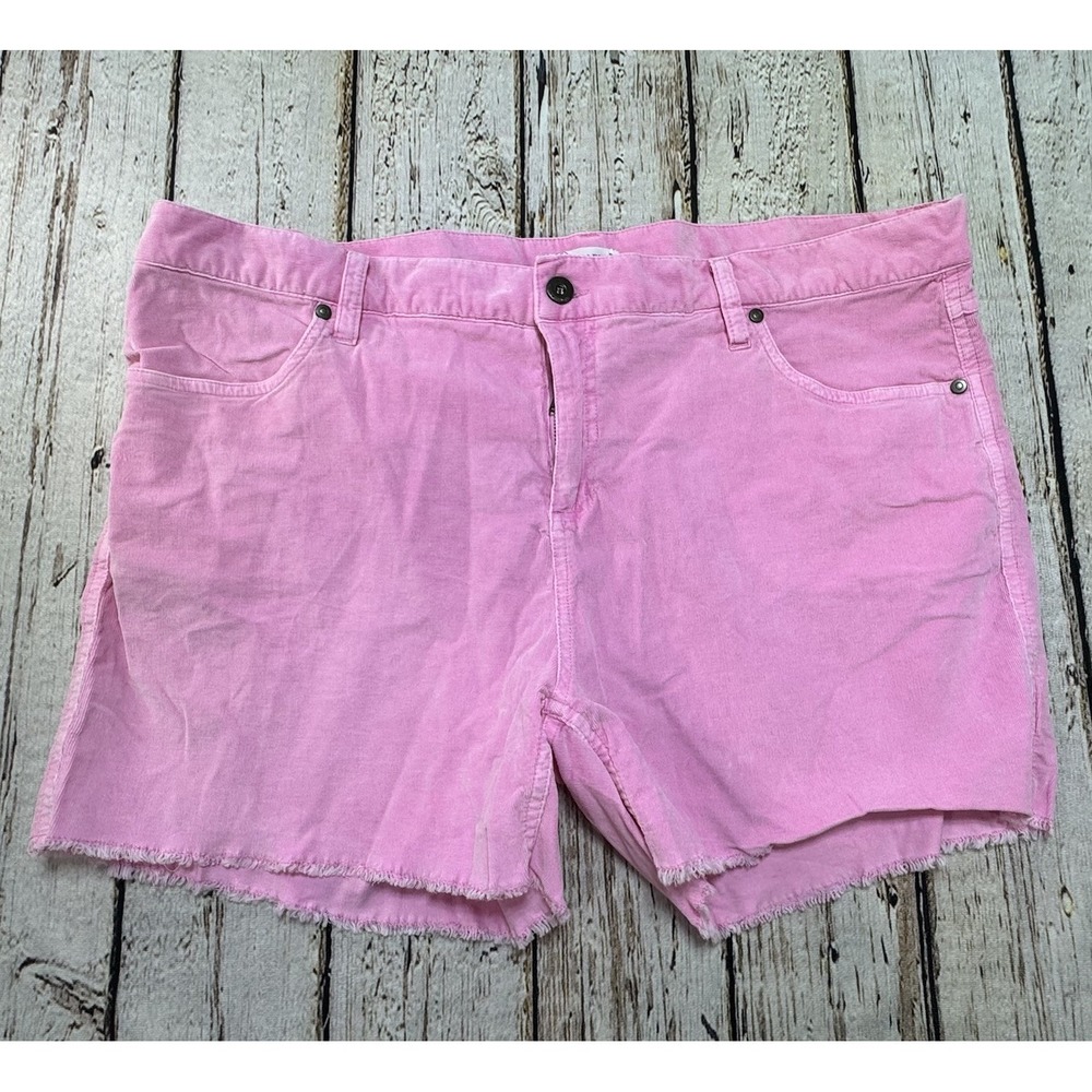 Carve Designs Oahu Corduroy Shorts Womens 16‎ Pink Raw Hem Organic Stretch